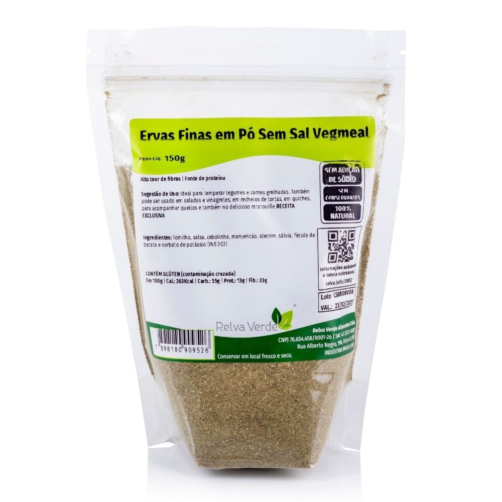 Ervas Finas em Pó Zero Adição de Sal Vegmeal 150g - Imagem 3