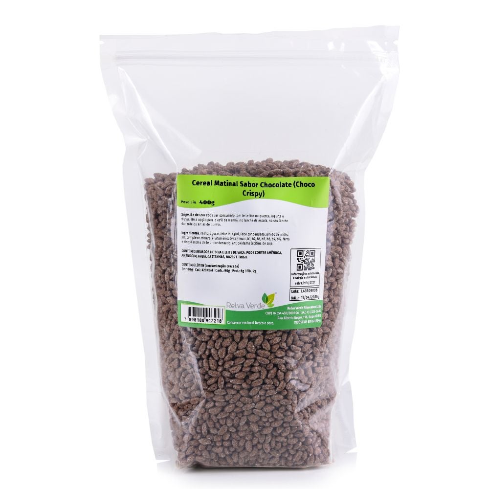 Cereal Matinal Sabor Chocolate (Choco Crispy) 400g - Imagem 3