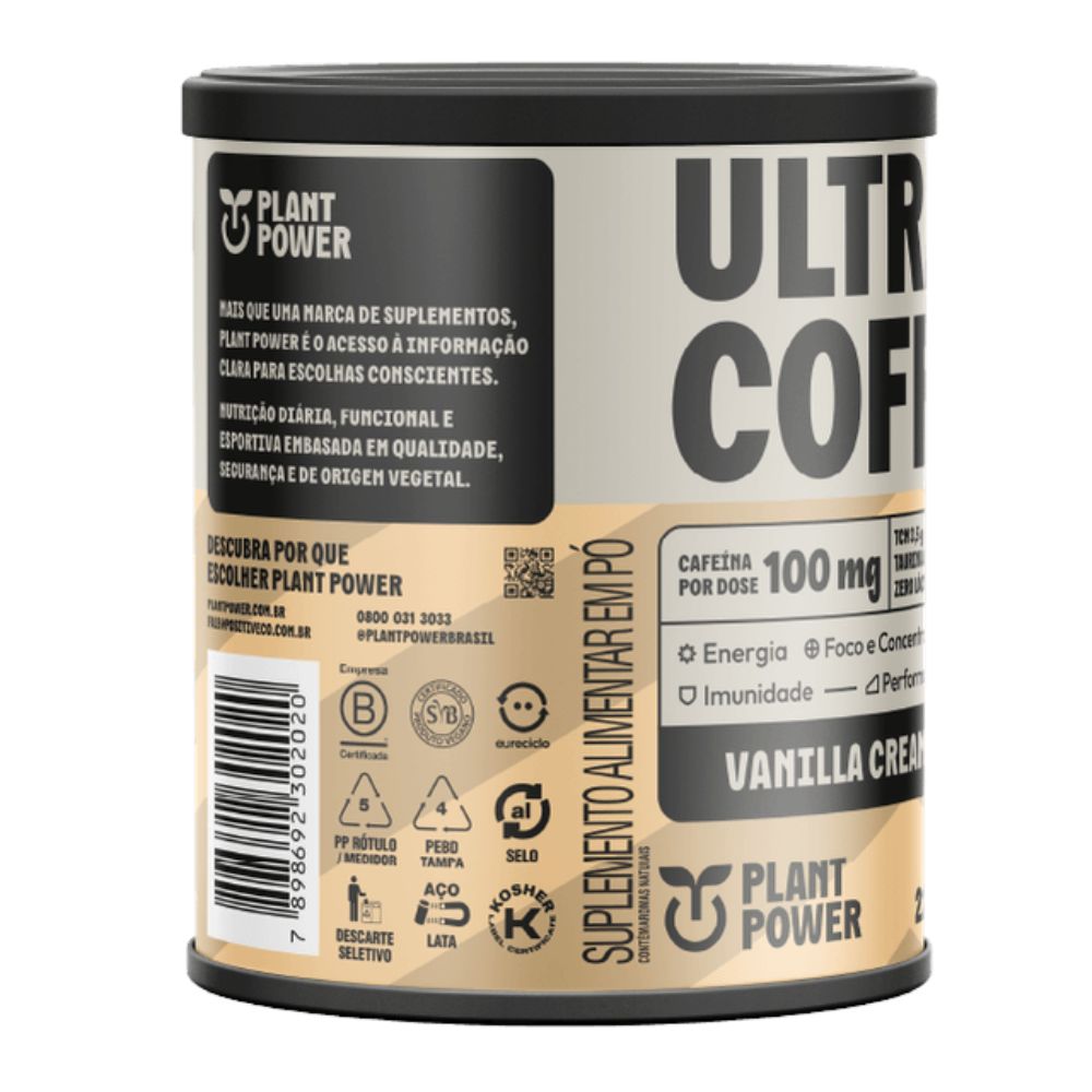Suplemento Alimentar Ultracoffee Sabor Vanilla Cream 220g - Imagem 2