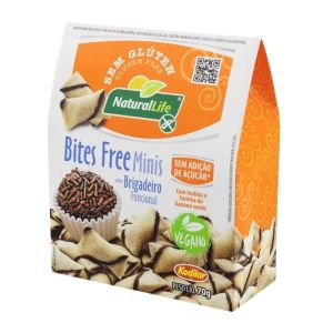Bites Free Minis Sabor Brigadeiro Funcional Natural Life 70g