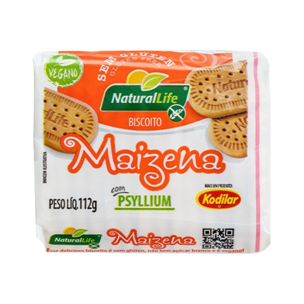 Biscoito de Maisena com Psyllium Natural Life 112g