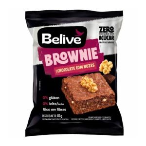 Brownie Zero Sabor Chocolate com Nozes Belive 40g