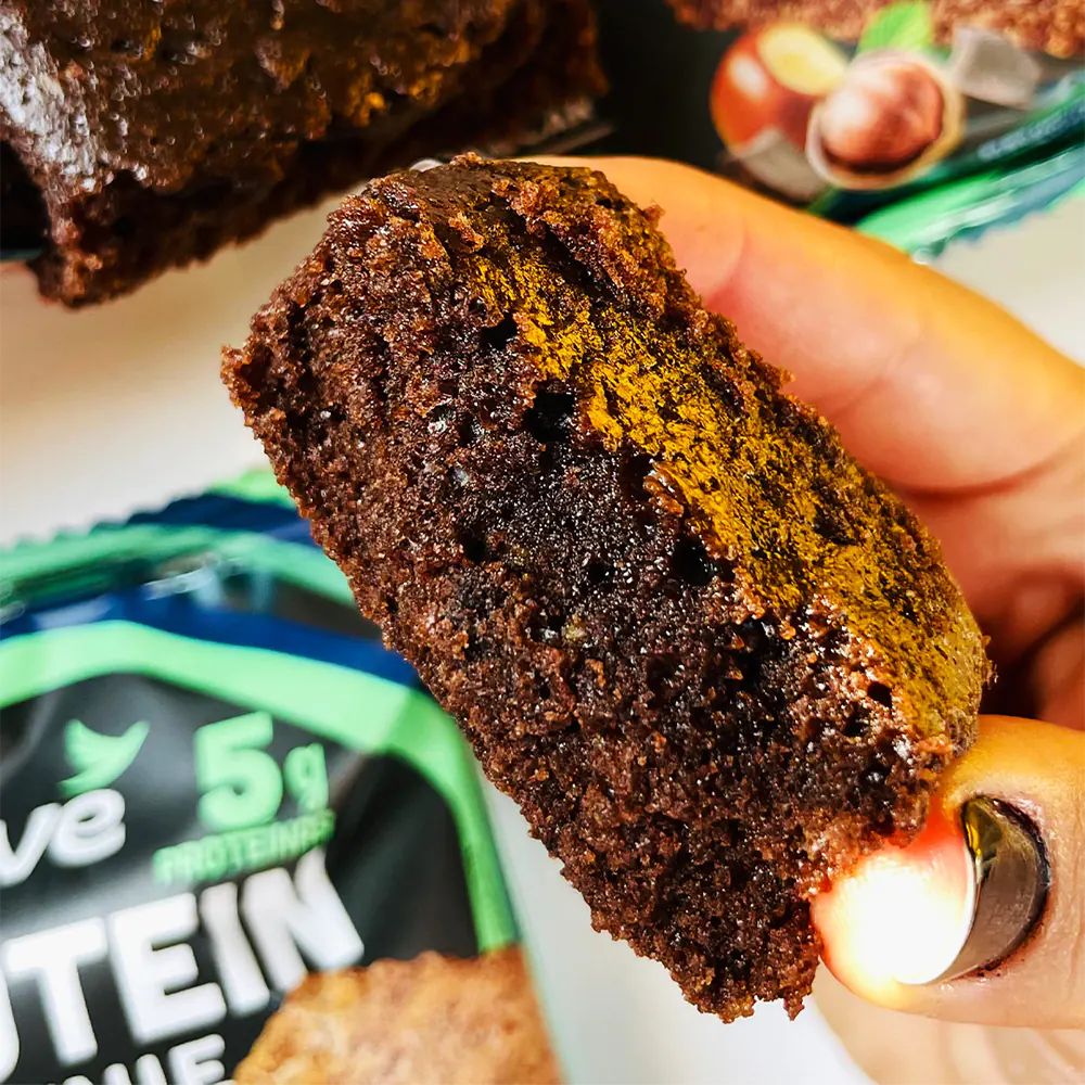 Brownie Proteico Zero Açúcar Sabor Chocolate com Avelã Belive 40g - Imagem 3
