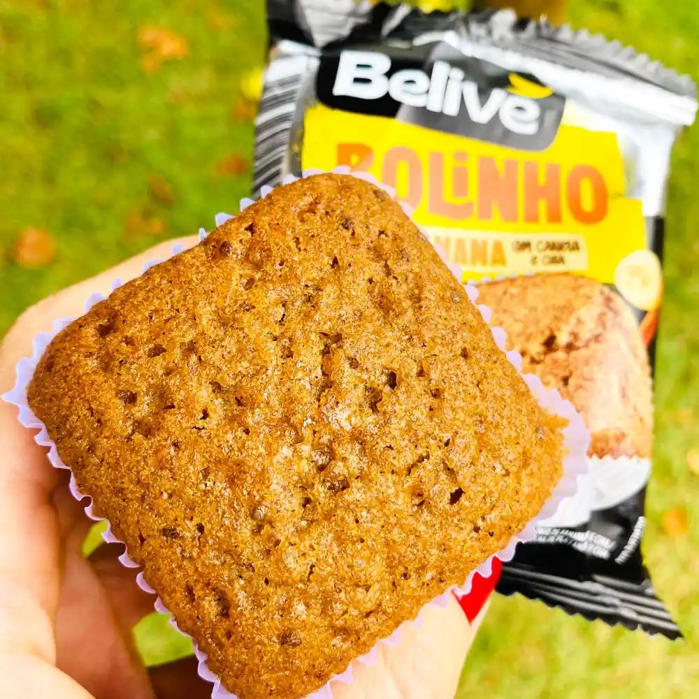 Bolinho Sem Açúcar Sabor Banana com Canela e Chia Belive 40g - Imagem 3