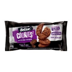 Cookies Zero Açúcar Sabor Double Chocolate Belive 67g
