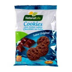Cookies de Chocolate com Gotas sabor Chocolate ao Leite Natural Life 180g