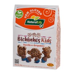 Biscoito Bichinhos Kids Sabor Brigadeiro Natural Life 80g