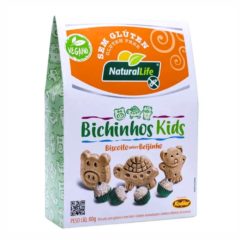 Biscoito Bichinhos Kids Sabor Beijinho Natural Life 80g