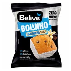 Bolinho Sem Açúcar Sabor Baunilha com Gotas de Chocolate Belive 40g