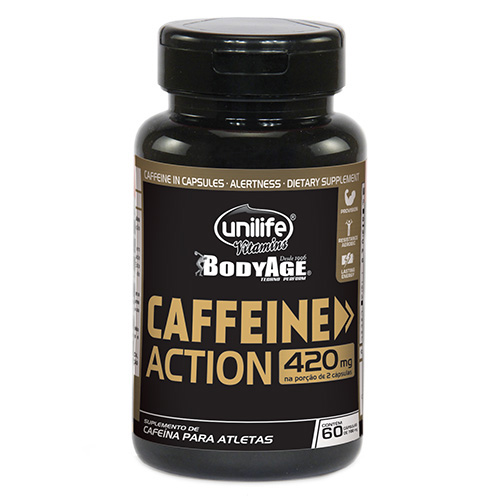 Cafeína Anidra Caffeine Action Unilife 60 cápsulas
