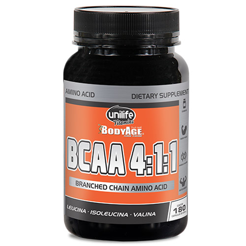 BCAA BodyAge Unilife 180 cápsulas