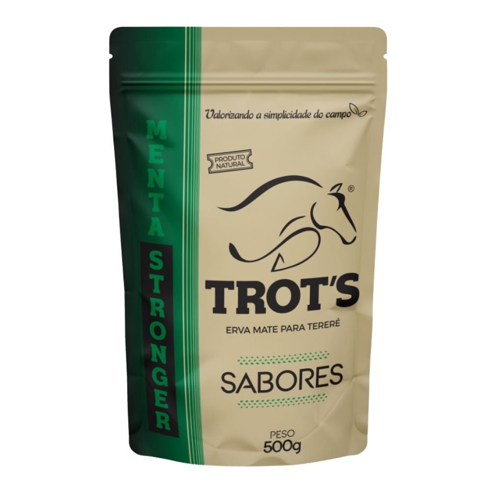 Erva Mate para Tereré Sabor Menta Stronger Trots 500g