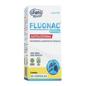 Fluonac Acetilcisteína Unilife 30 Cápsulas - Imagem 2