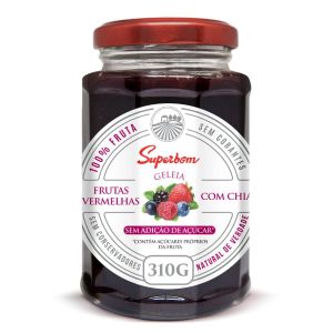 Geleia de Frutas Vermelhas com Chia 100% Fruta Superbom 310g