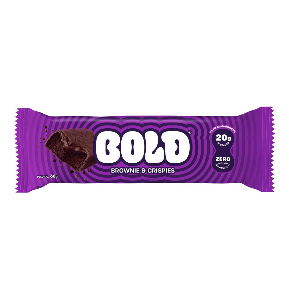 Barra de Proteína Sabor Brownie e Crispies Bold 60g