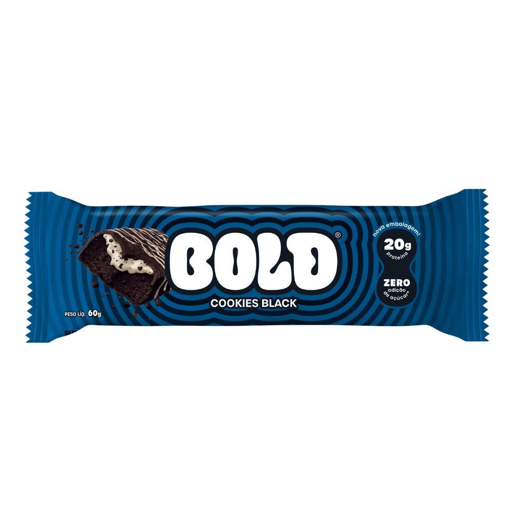 Barra de Proteína Sabor Cookies Black Bold 60g