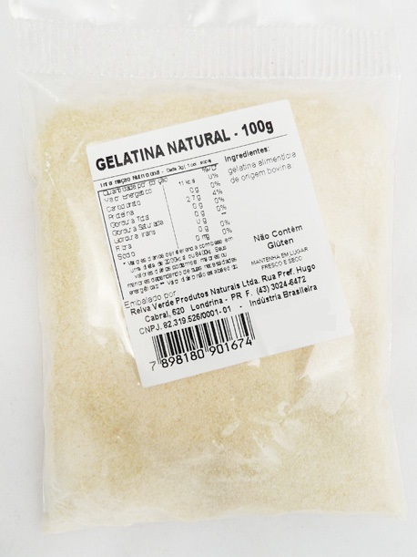 Gelatina Incolor Natural (Sem Sabor) 100g - Imagem 2