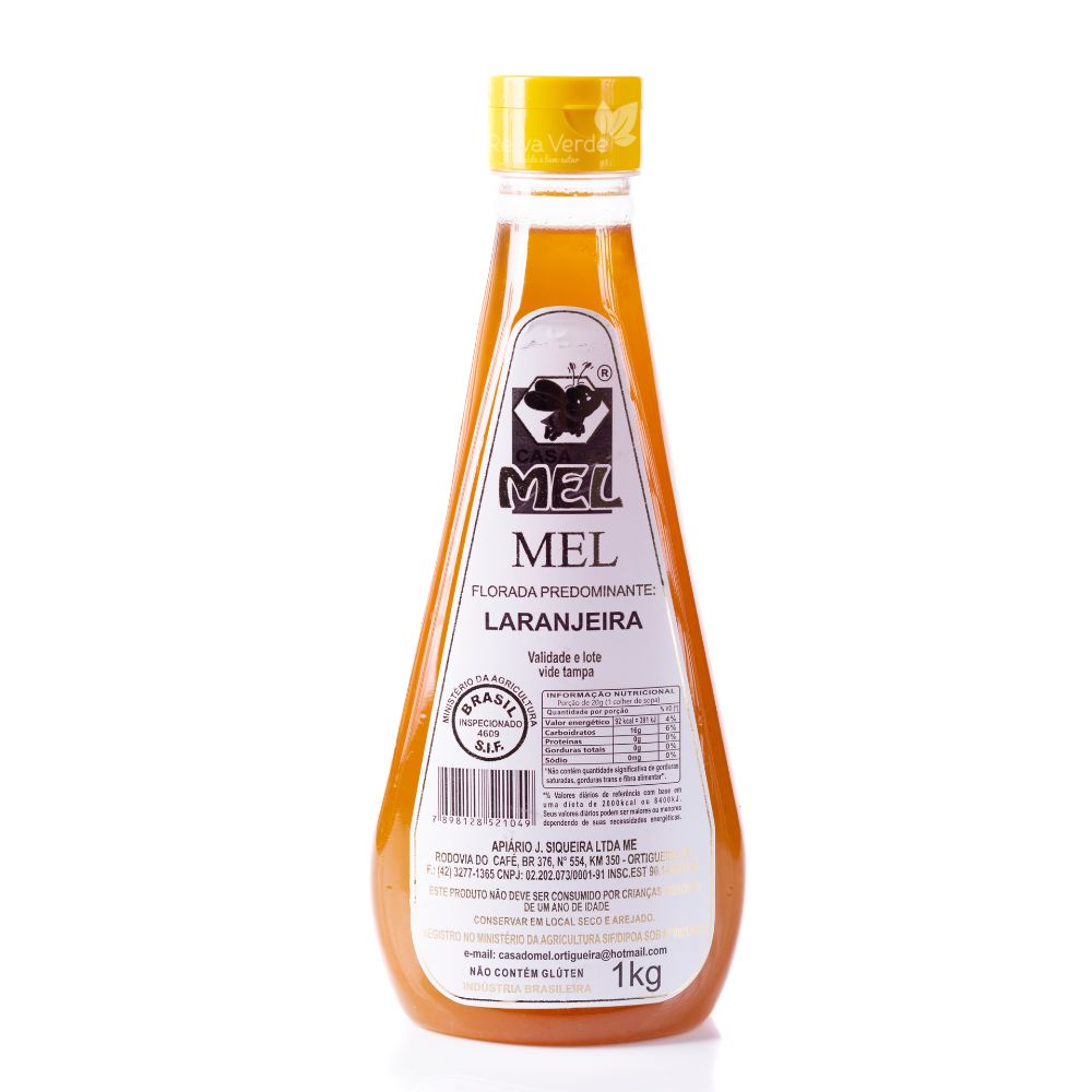 Mel Laranjeira Bisnaga Casa do Mel 1kg