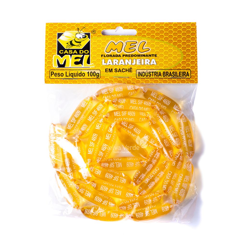 Mel Laranjeira em Sachê Casa do Mel 100g