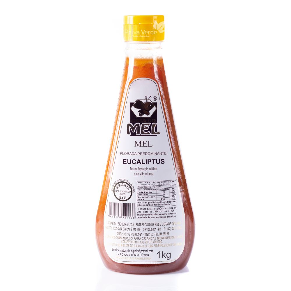 Mel Eucalipto Bisnaga Casa do Mel 1kg