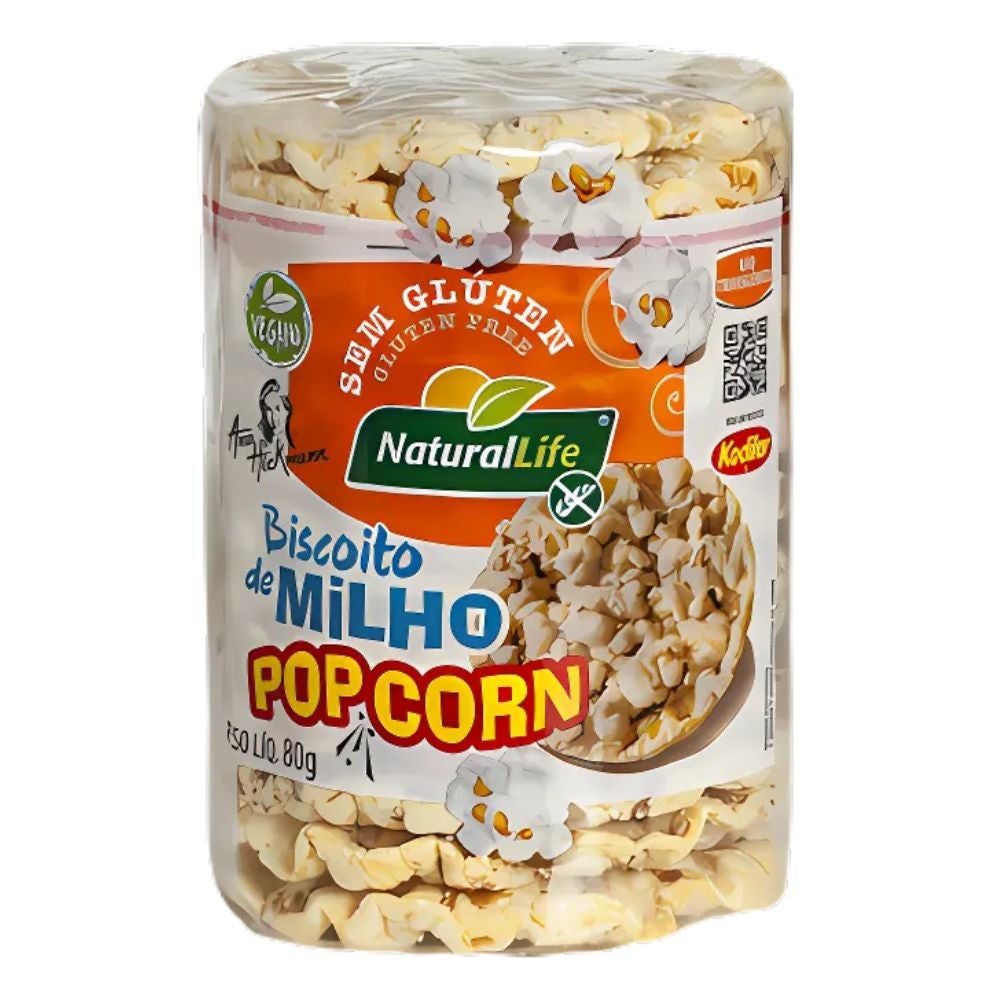 Biscoito de Milho Popcorn Natural Life 80g