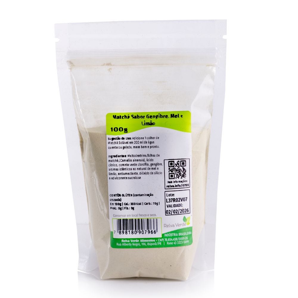 Matchá Sabor Gengibre, Mel e Limão 100g - Imagem 3