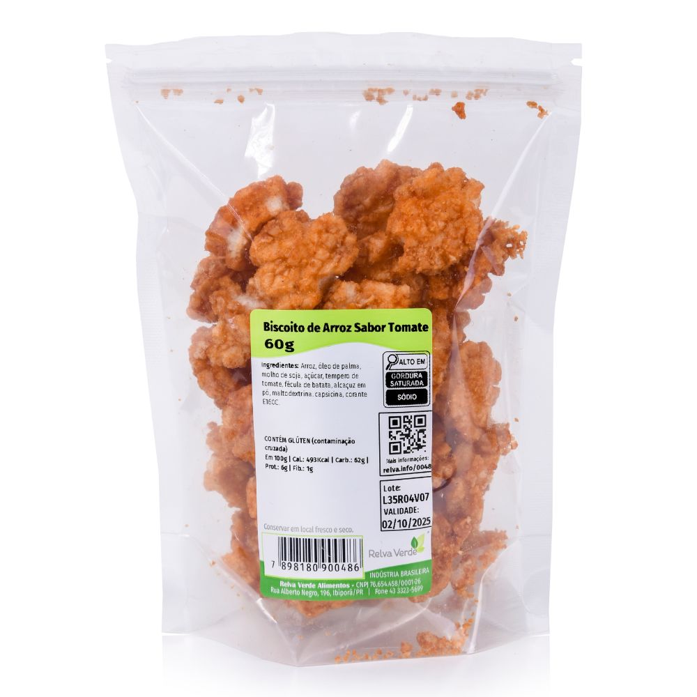 Biscoito de Arroz Sabor Tomate 60g - Imagem 3