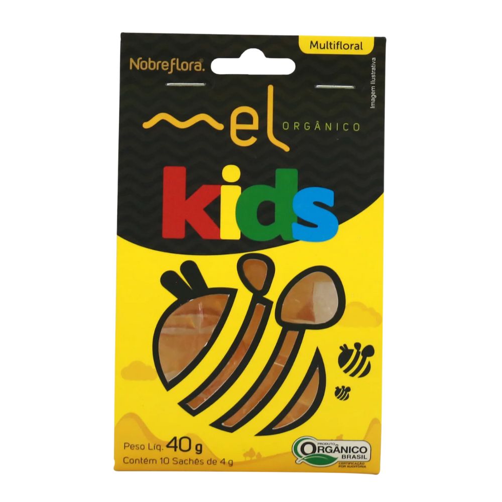 Mel Multifloral Orgânico Sachê Kids Nobreflora 40g