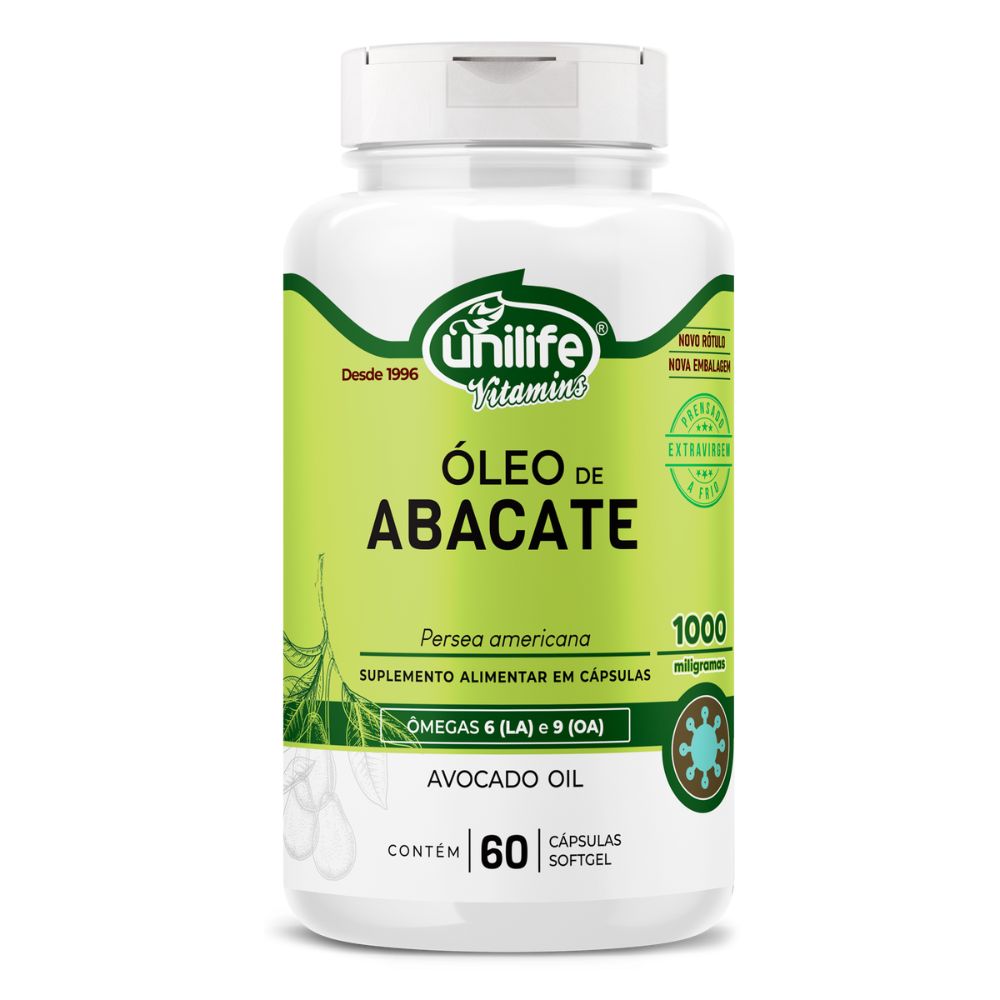 Óleo de Abacate Unilife 60 cápsulas