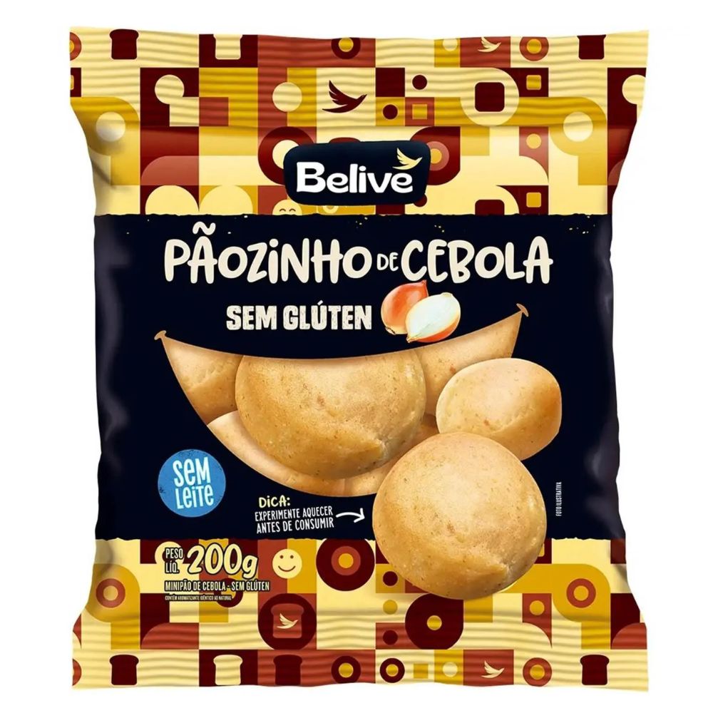 Pãozinho de Cebola Sem Glúten Belive 198g
