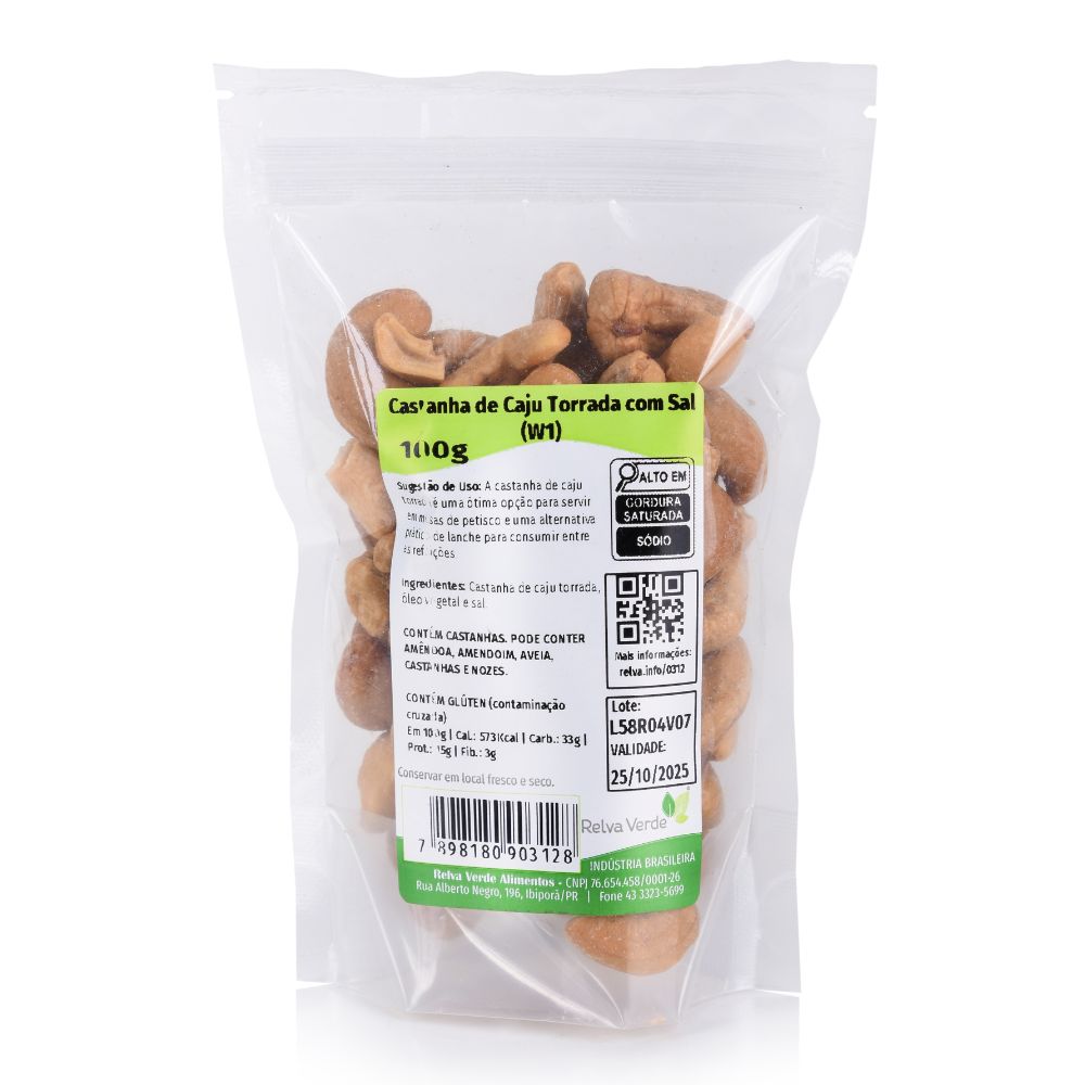 Castanha de Caju Torrada com Sal (W1) 100g - Imagem 3