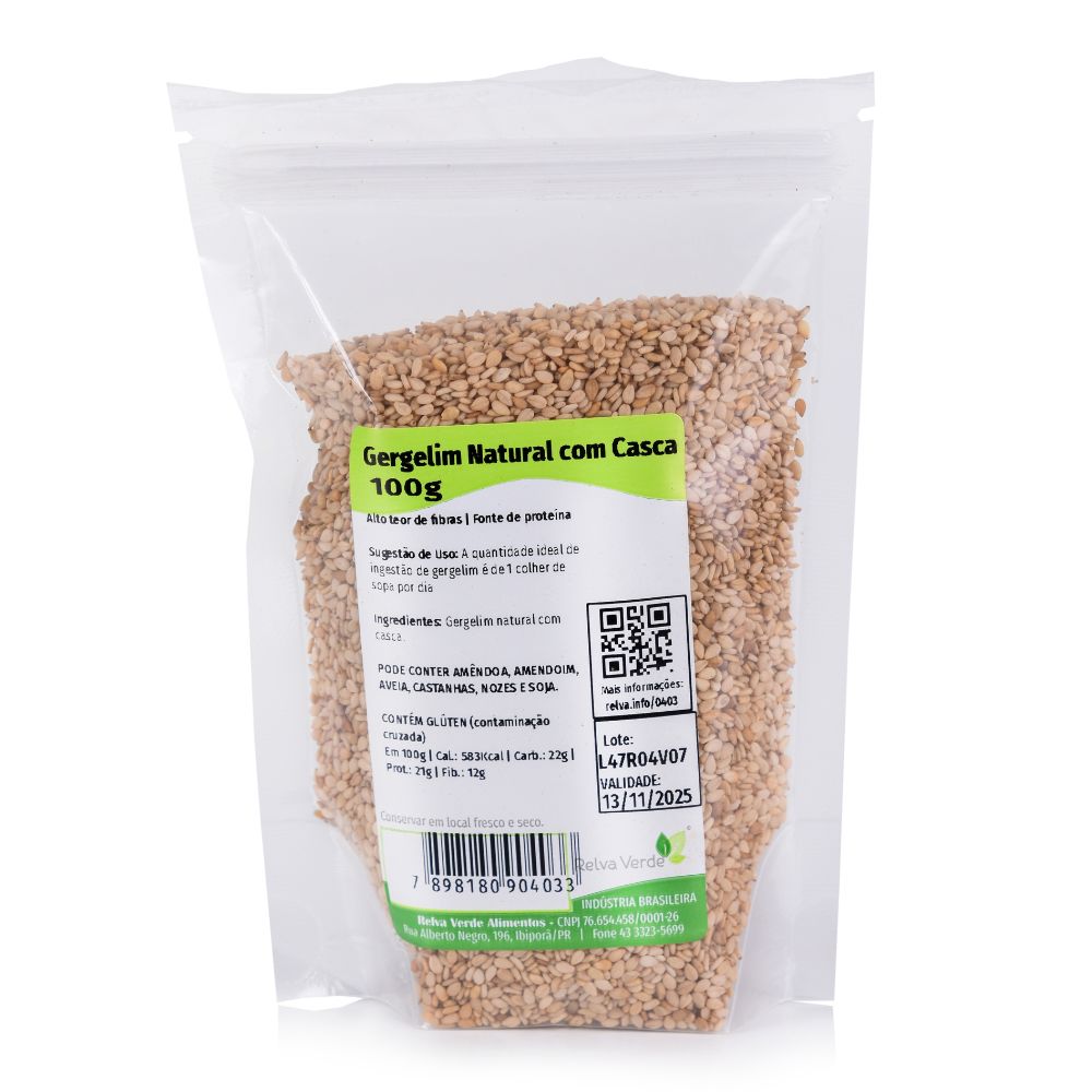 Gergelim Natural com Casca 100g - Imagem 3