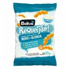 Salgadinho de Milho e Quinoa com Vitaminas Sabor Requeijão Belive 25g