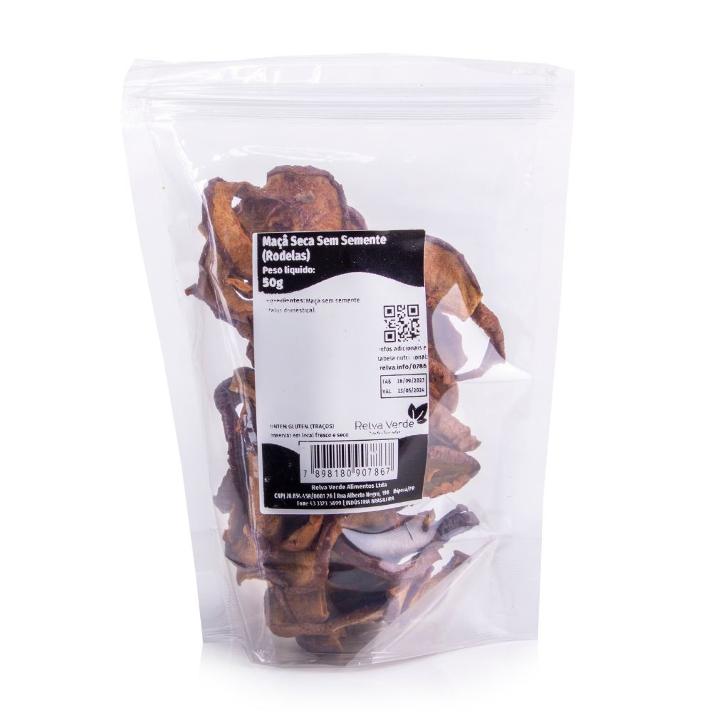 Maçã Seca Sem Semente (Rodelas) 50g