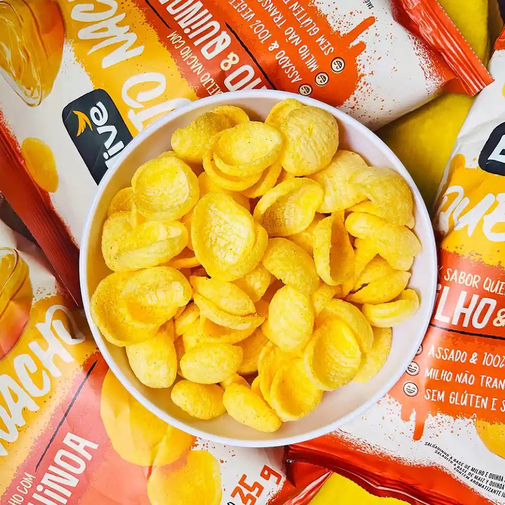 Salgadinho de Milho e Quinoa com Vitaminas Sabor Queijo Nacho Belive 25g - Imagem 2