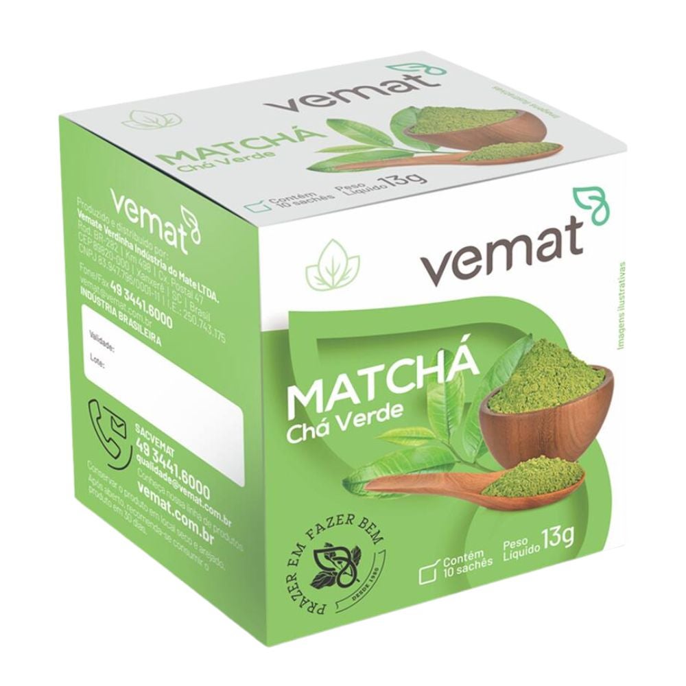 Matchá (Chá Verde) Vemat 10 Sachês