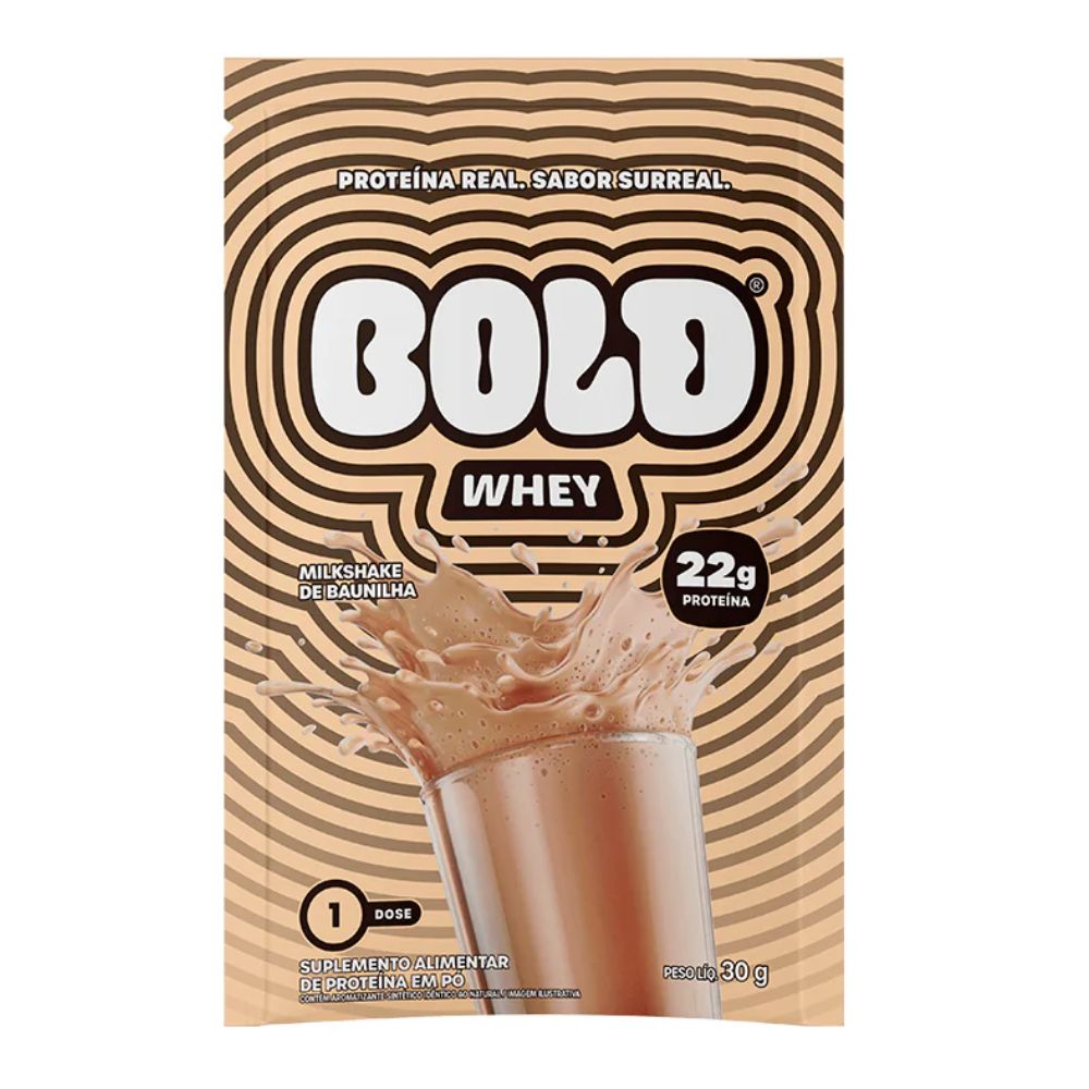 Suplemento Alimentar de Proteína Whey sabor Milkshake de Baunilha Bold 30g