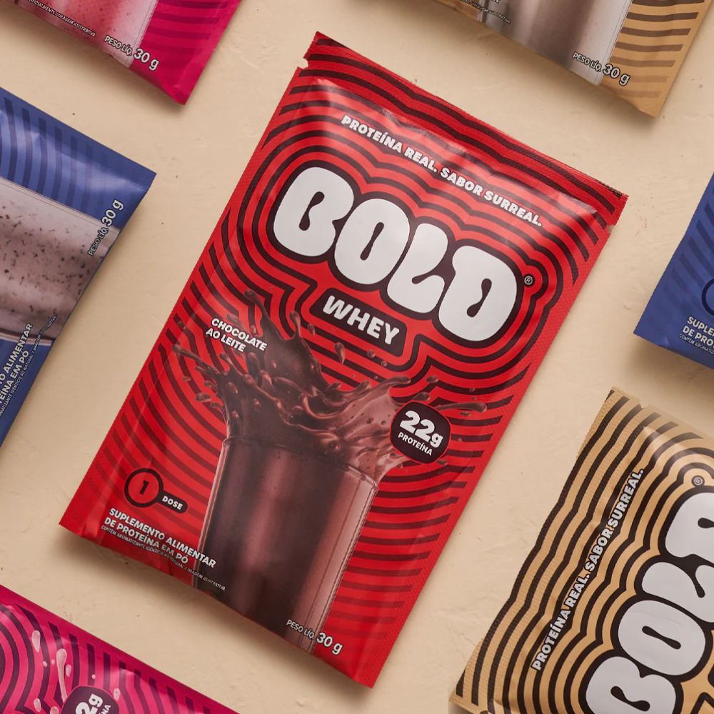 Suplemento Alimentar de Proteína Whey sabor Chocolate ao Leite Bold 30g - Imagem 3