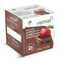 Chá Misto Maçã com Canela Sabor Chocolate Vemat 10 Sachês