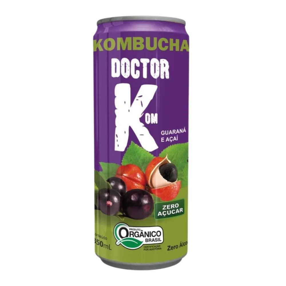 Kombucha Orgânico Sabor Guaraná e Açaí Doutor K 350ml