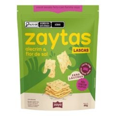 Lascas Crocantes Zaytas Sabor Alecrim e Flor de Sal Zaya 80g