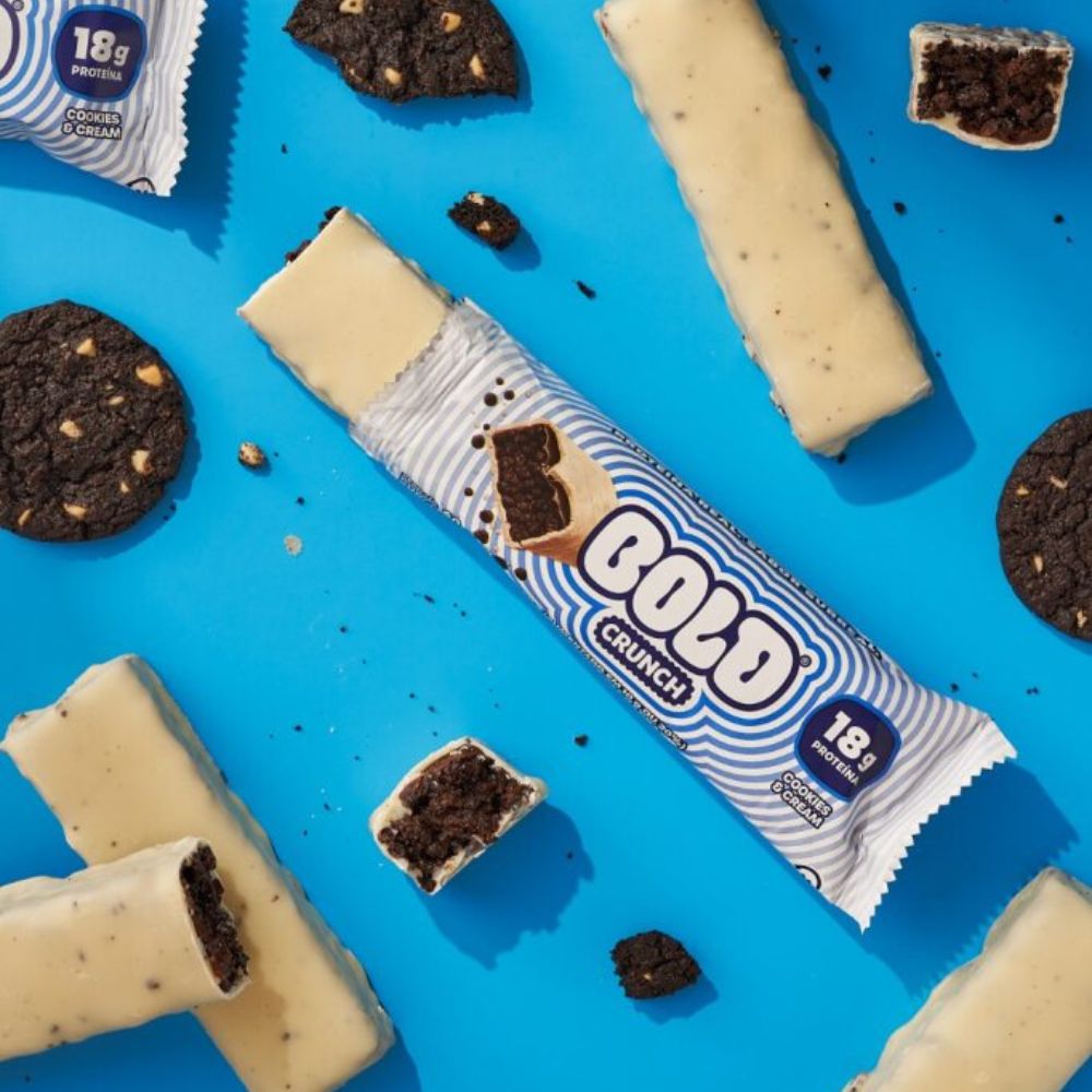 Barra de Proteína Crunch Sabor Cookies & Cream Bold 60g - Imagem 3