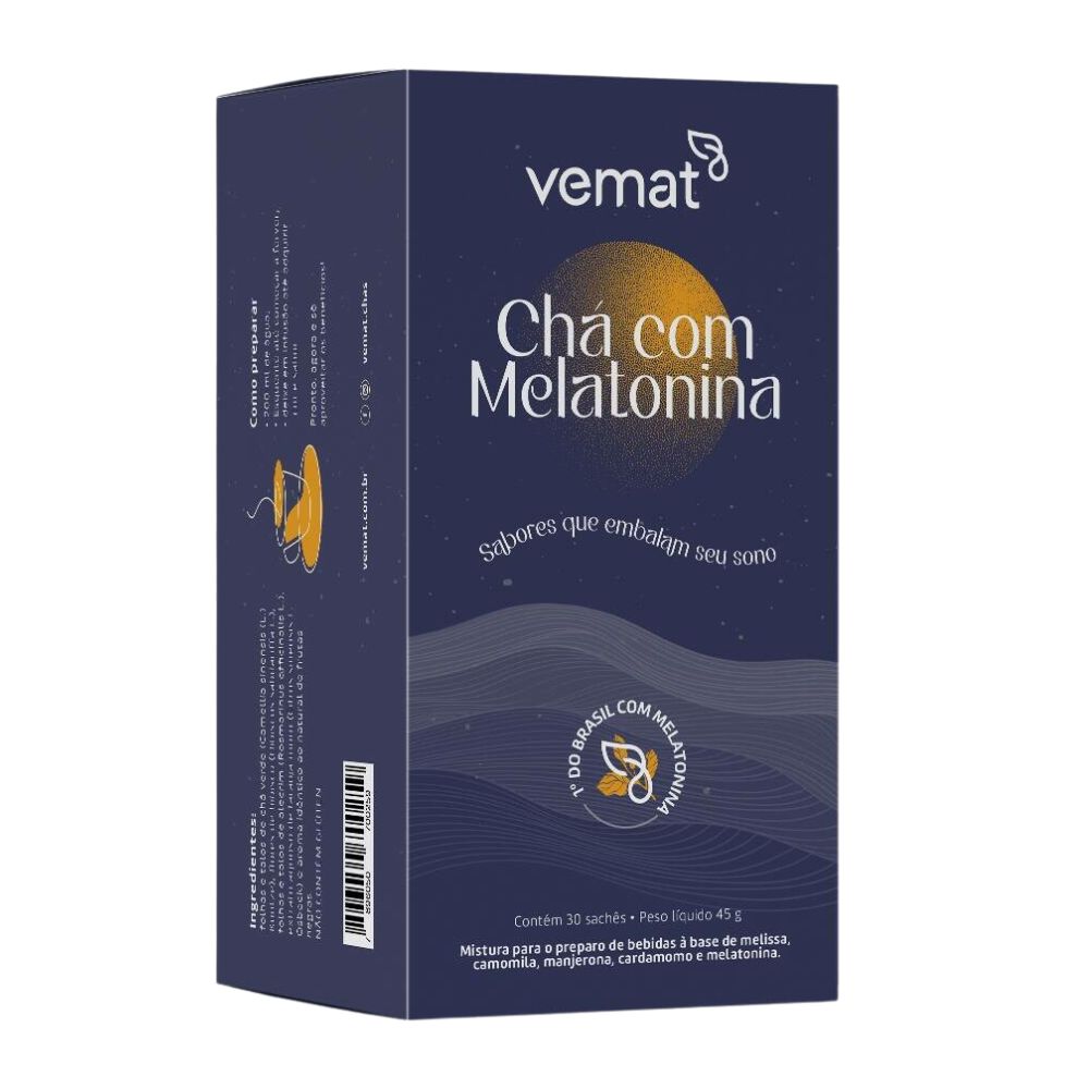 Chá com Melatonina Vemat 30 Sachês