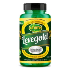 Levedo de Cerveja Vegano Levegold Unilife 450 comprimidos