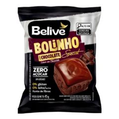 Bolinho de Chocolate com Cobertura de Chocolate Sem Açúcar Belive 45g