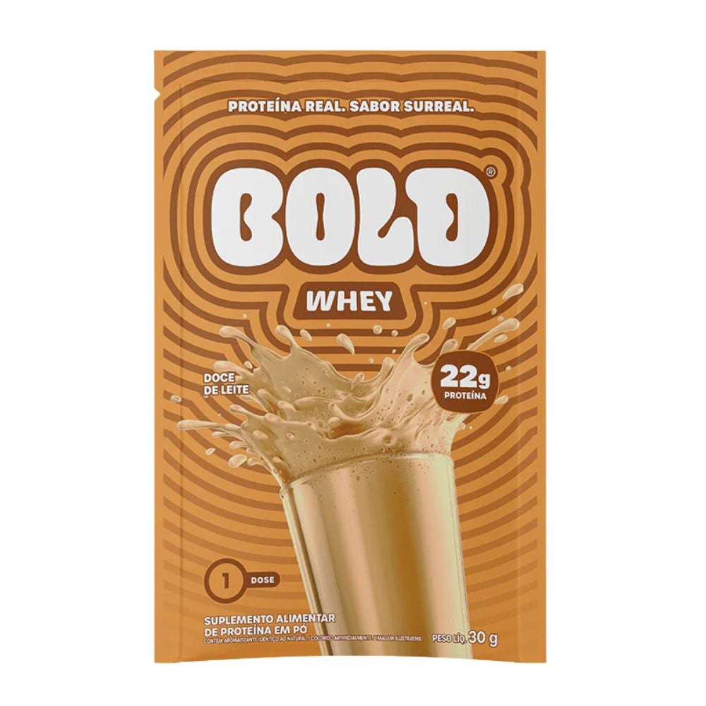 Suplemento Alimentar de Proteína Whey sabor Doce de Leite Bold 30g