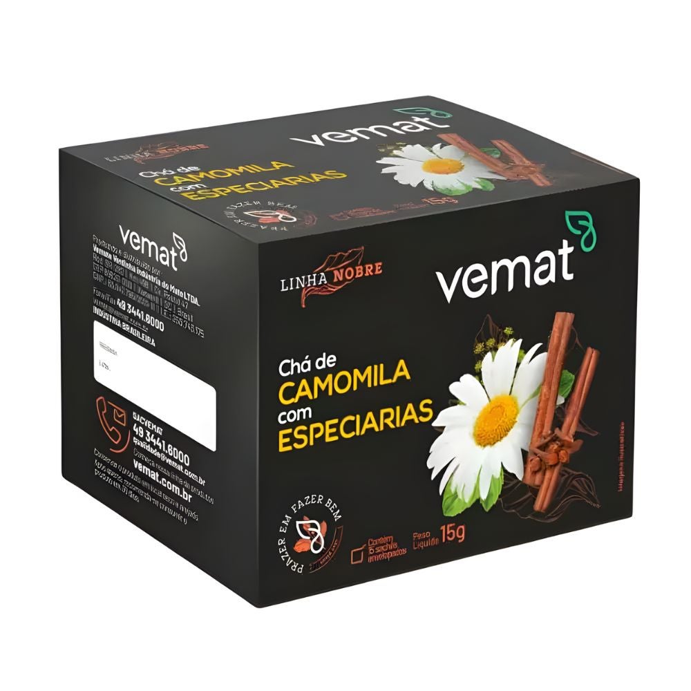 Chá de Camomila com Especiarias Vemat 15 Sachês