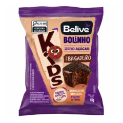 Bolinho Kids Brigadeiro com Cobertura de Chocolate Sem Açúcar Belive 45g