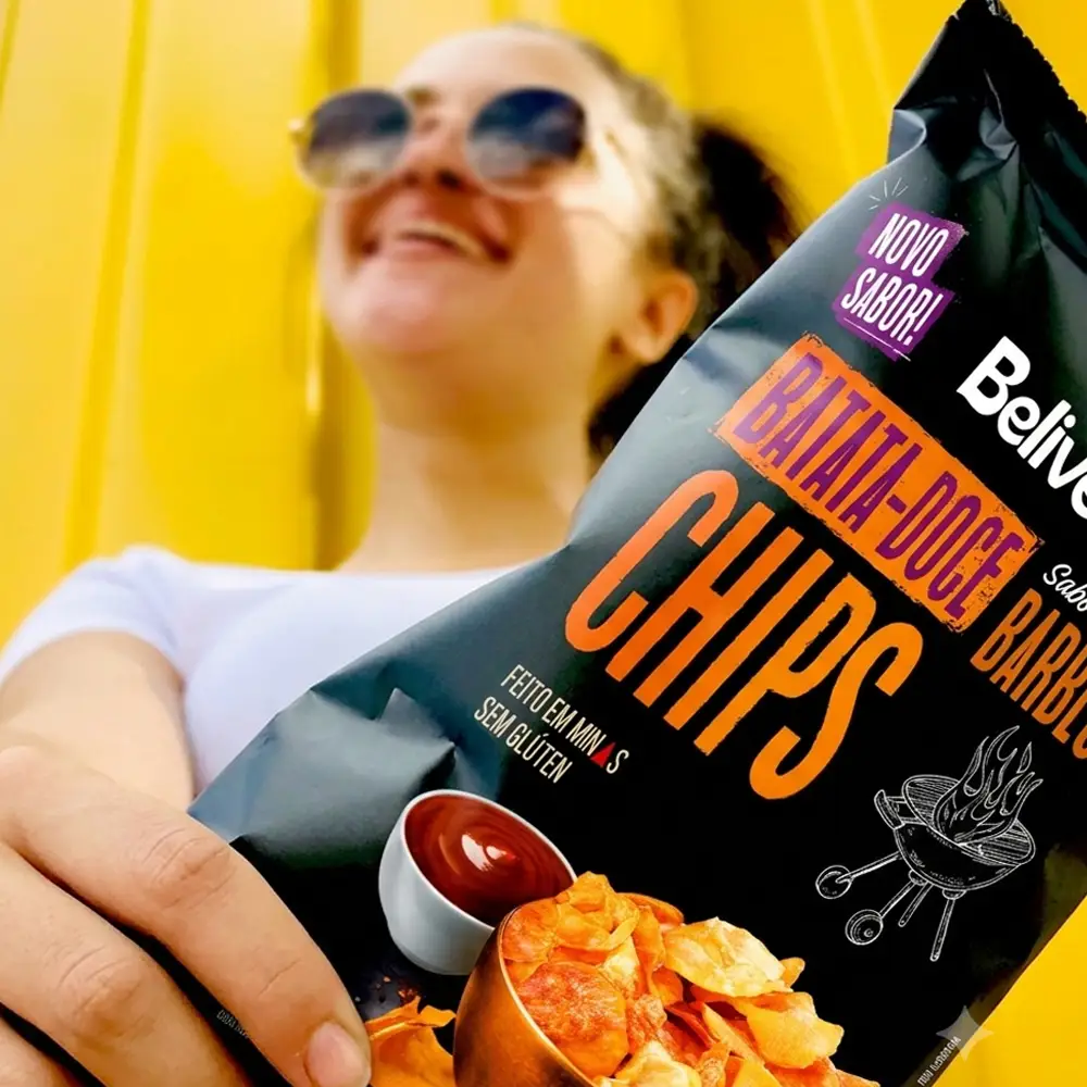 Batata-Doce Chips Sabor Barbecue Belive 50g - Imagem 2