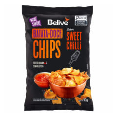 Batata-Doce Chips Sabor Sweet Chilli Belive 50g